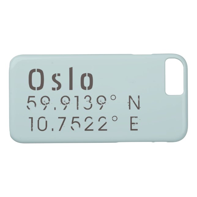 Capa Para iPhone, Case-Mate Longitude do Oslo Latitude (Verso (Horizontal))