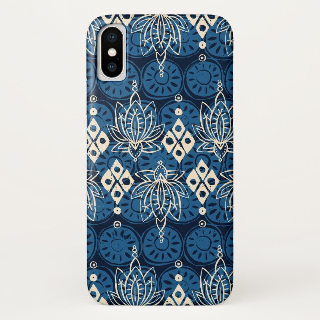 Capa Para iPhone, Case-Mate lotus diamond indigo (Verso)