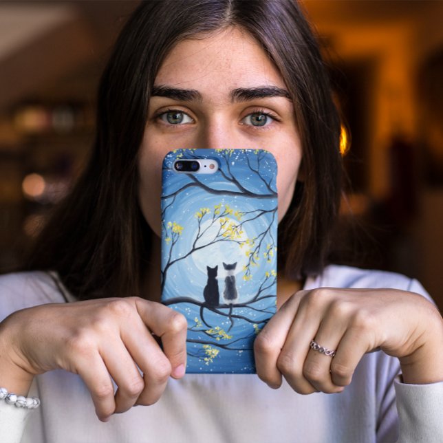 Capa Para iPhone, Case-Mate Lua branca com gatos (Criador carregado)