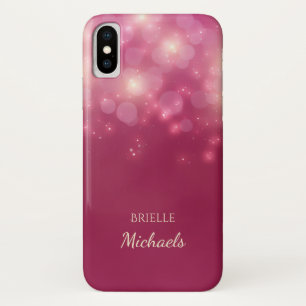 Capa Para iPhone Da Case-Mate Luxe Dark Glamor Bokeh Sparkles Com Nome