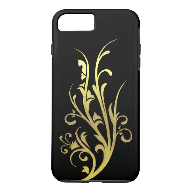 Capa Para iPhone, Case-Mate Luxo Abstrato Flor Falsa Dourada (Verso)