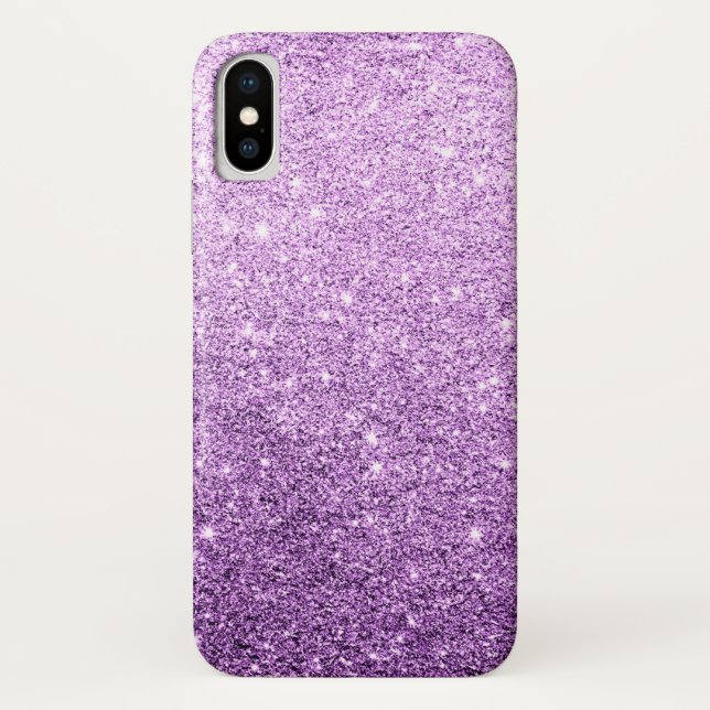 Capa Para iPhone, Case-Mate Luxo roxo elegante do brilho (Verso)