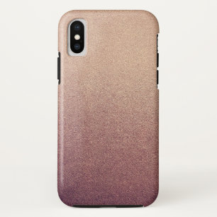 Capa Para iPhone X Luz visual de Ombre da textura da areia Dourado