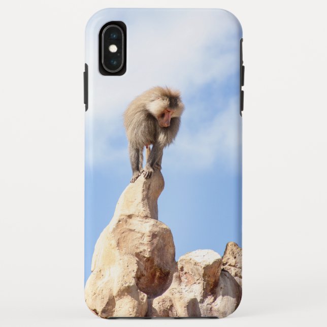 Capa Para iPhone, Case-Mate Macaco babuíno no topo de uma montanha (Verso)