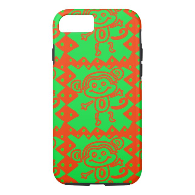 Capa Para iPhone, Case-Mate Macaco-Cinto Prato Verde Laranja (Verso)