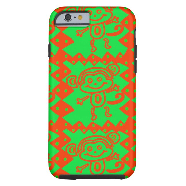 Capa Para iPhone, Case-Mate Macaco-Cinto Prato Verde Laranja (Verso)