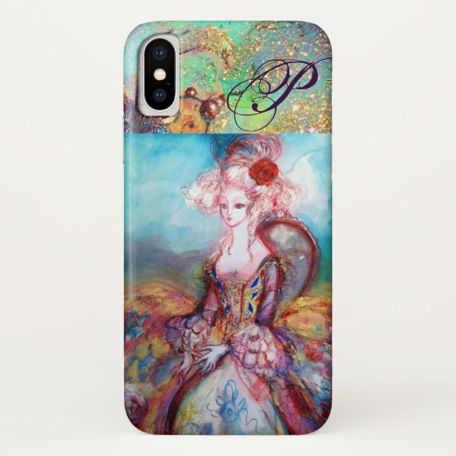 CAPA PARA iPhone, Case-Mate  MADAME POMPADOUR ELEGANT BEAUUHION MONOGRAMA (Verso)