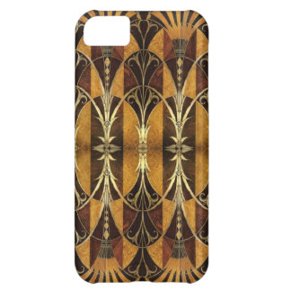 Capa Para iPhone 5C Madeira do Burl do art deco