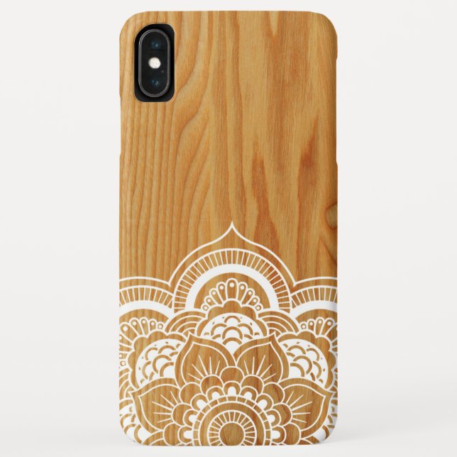 Capa Para iPhone, Case-Mate Madeira e mandala (Verso)