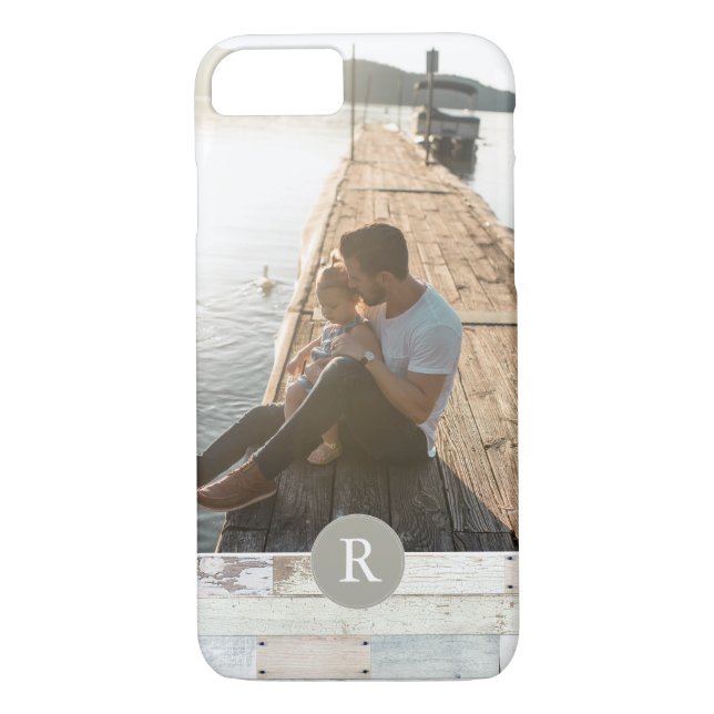 Capa Para iPhone, Case-Mate Madeira russa + Monograma (Verso)