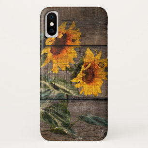 Capa Para iPhone Da Case-Mate Madeira Rústica Madeira Girassol