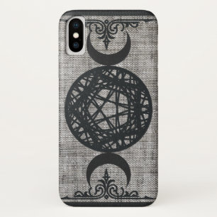 Capa Para iPhone Da Case-Mate Magia Negra Triplo Pentagrama da Lua Vintage Wicca