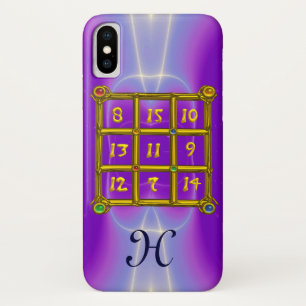 Capa Para iPhone X MAGIC SQUARE 33 MONOGRAM Lilac Rosa, Roxo
