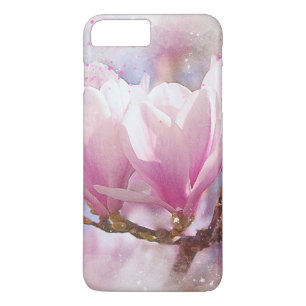 Capa iPhone 8 Plus/7 Plus Magnésia rosada a púrpura florida - Flor Primavera