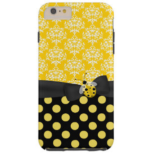 Capa Tough Para iPhone 6 Plus Maiúsculas/minúsculas de Ladybug Amarelo 6 Plus