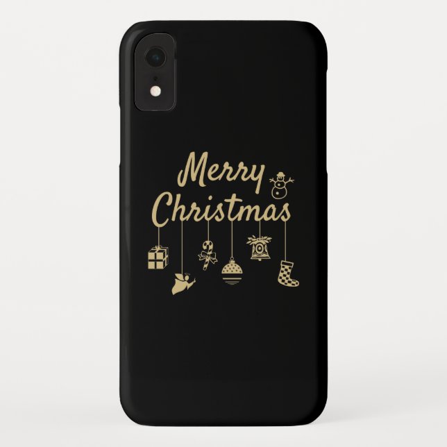 Capa Para iPhone, Case-Mate Mal Natal Ornaments - Ouro (Verso)