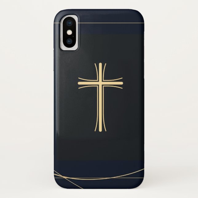 Capa Para iPhone, Case-Mate Mala Dourada mínima no caso do iPhone X preto (Verso)