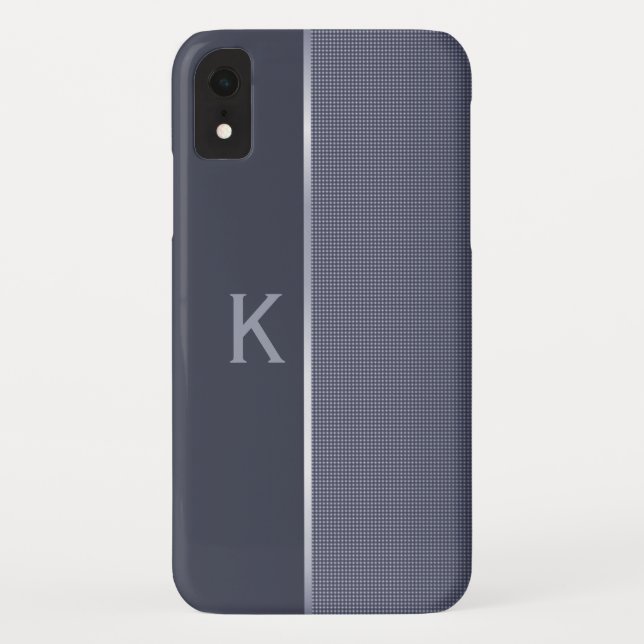 Capa Para iPhone, Case-Mate Maleta do iPhone XS Monograma Azul Estalado (Verso)