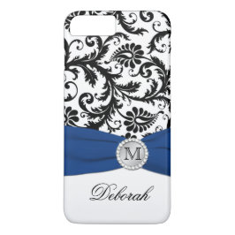 Capa Para iPhone Da Case-Mate Maleta iPhone 7 preto monograma, branco, azul Dama