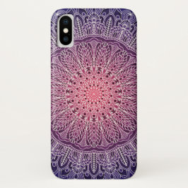 Capa Para iPhone Da Case-Mate Mandala branca no fundo roxo