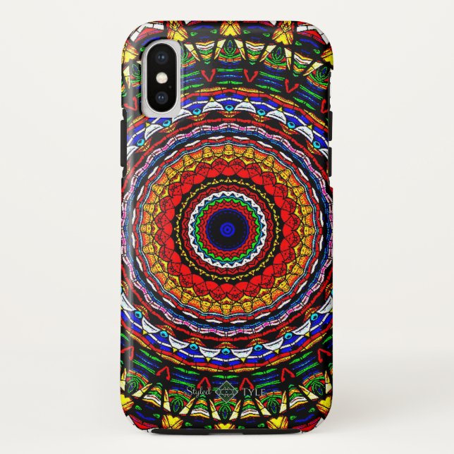Capa Para iPhone, Case-Mate Mandala do vitral (Verso)