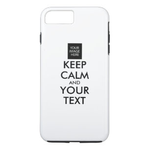 Capa iPhone 8 Plus/7 Plus MANTENHA A CALMA E O TEXTO COMPLETAMENTE Personali