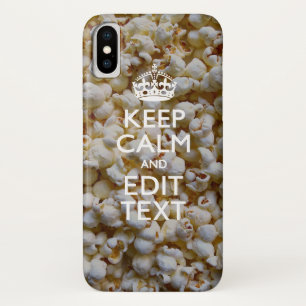 Capa Para iPhone Da Case-Mate Mantenha a calma personalizada e a pipoca de texto