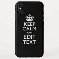 MANTENHA CALMA E seu texto em preto sólido
