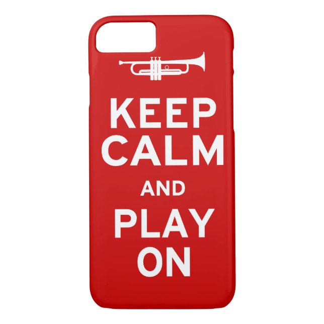 Capa Para iPhone, Case-Mate Mantenha Calmo Trumpet (Verso)