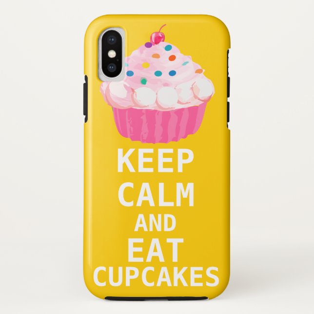 CAPA PARA iPhone, Case-Mate  MANTENHA CUPCAKES CALM E COMA (Verso)