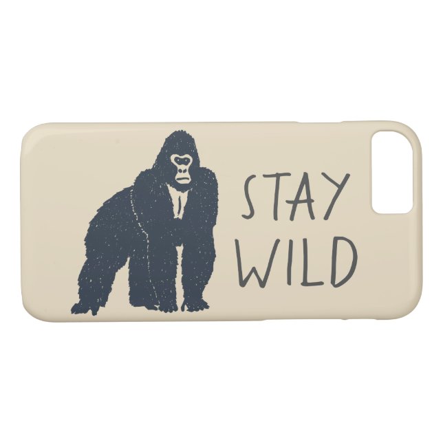 Capa Para iPhone, Case-Mate Mantenha Wild Gorilla Silhouette (Verso (Horizontal))
