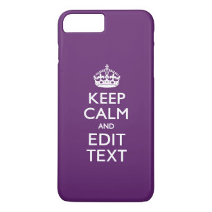 Capa Para iPhone Da Case-Mate MANTER CALM E Editar Texto Personalizado em Roxo