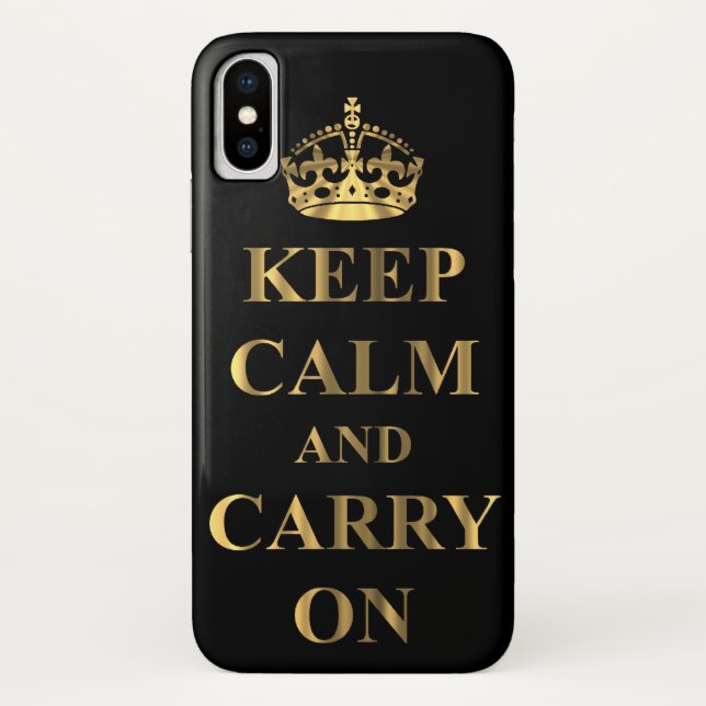 Capa Para iPhone, Case-Mate Manter calma e carregar ligado (Verso)