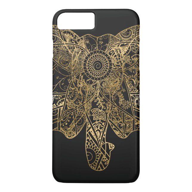 Capa Para iPhone, Case-Mate Mão de Elefante Bonita desenhada Henna floral (Verso)