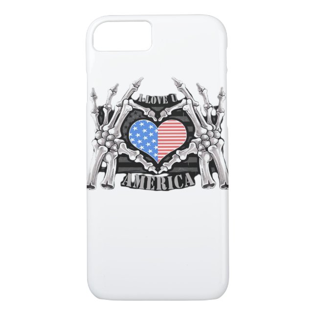 Capa Para iPhone, Case-Mate Mãos do Esqueleto da América (Verso)