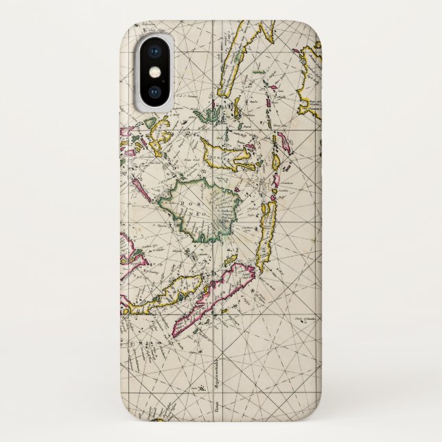 Capa Para iPhone, Case-Mate Mapa antigo das Índias do leste (Verso)