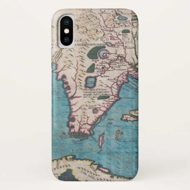 Capa Para iPhone, Case-Mate Mapa antigo de Florida e de Cuba (Verso)