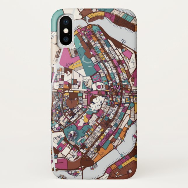 Capa Para iPhone, Case-Mate Mapa colorido de Brasília (Verso)
