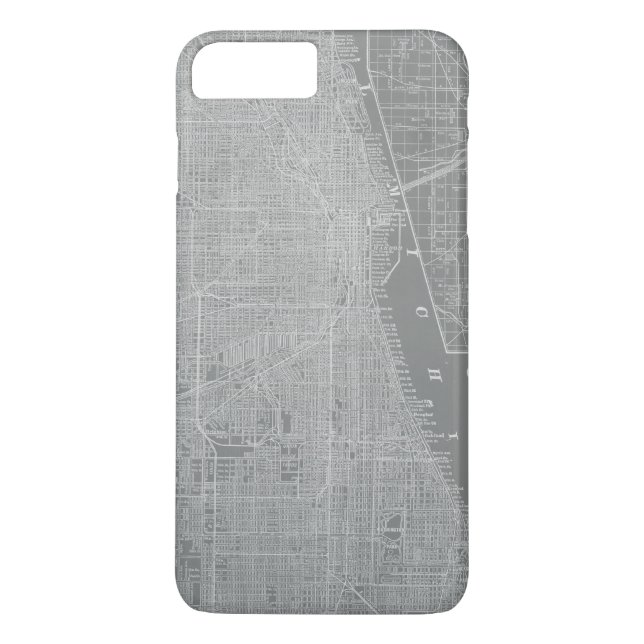 Capa Para iPhone, Case-Mate Mapa da cidade de Chicago (Verso)