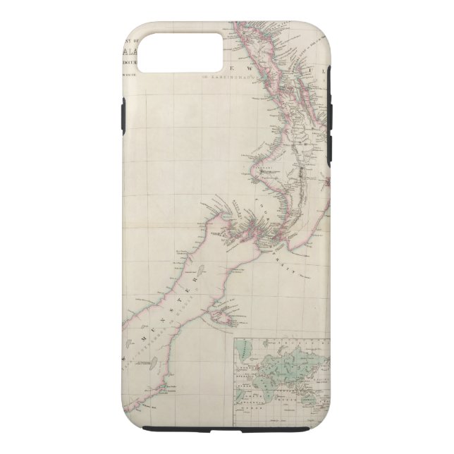 Capa Para iPhone, Case-Mate Mapa da colônia de Nova Zelândia (Verso)