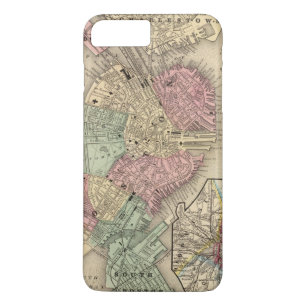 Capa iPhone 8 Plus/7 Plus Mapa de Boston por Mitchell