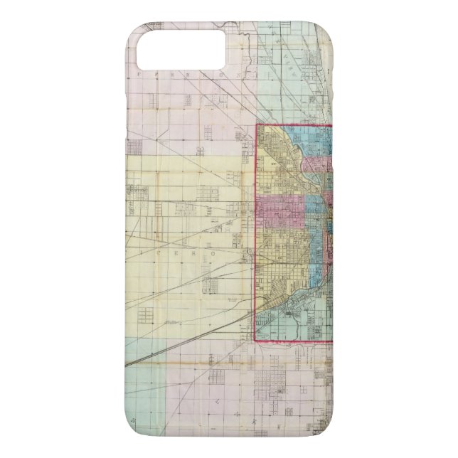 Capa Para iPhone, Case-Mate Mapa de Chicago (Verso)