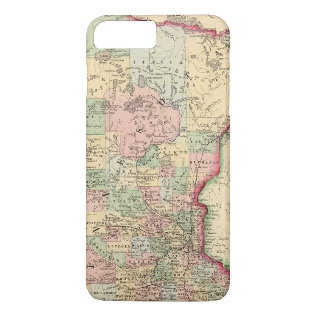 Capa Para iPhone, Case-Mate Mapa de Minnesota por Mitchell (Verso)
