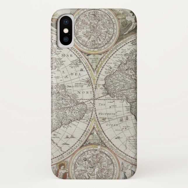 Capa Para iPhone, Case-Mate Mapa do mundo | 1676 (Verso)