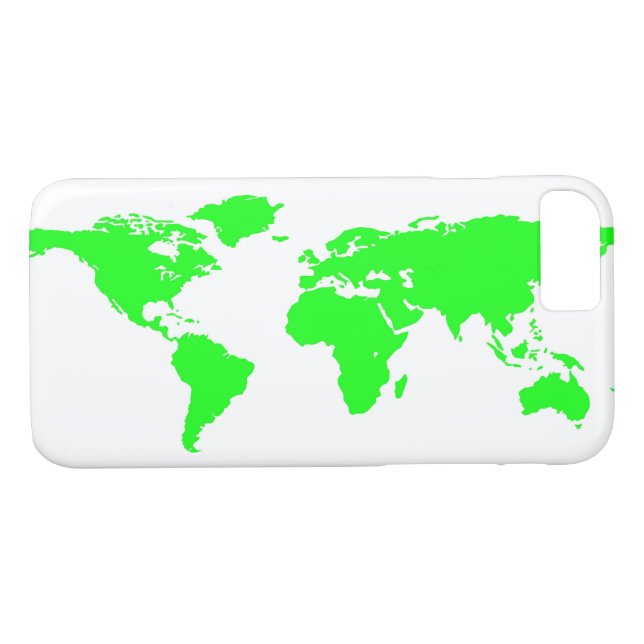 Capa Para iPhone, Case-Mate Mapa do Mundo Branco Verde (Verso (Horizontal))