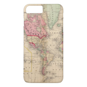 Capa Para iPhone Da Case-Mate Mapa do proj de Mercator do mundo por Mitchell