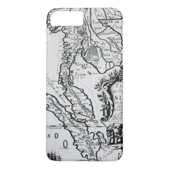 Capa Para iPhone, Case-Mate Mapa do reino de Sião (Verso)