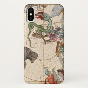Capa Para iPhone X Mapa do vintage do Pólo Norte