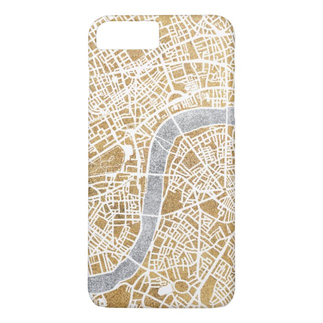 Capa Para iPhone, Case-Mate Mapa dourado da cidade de Londres (Verso)