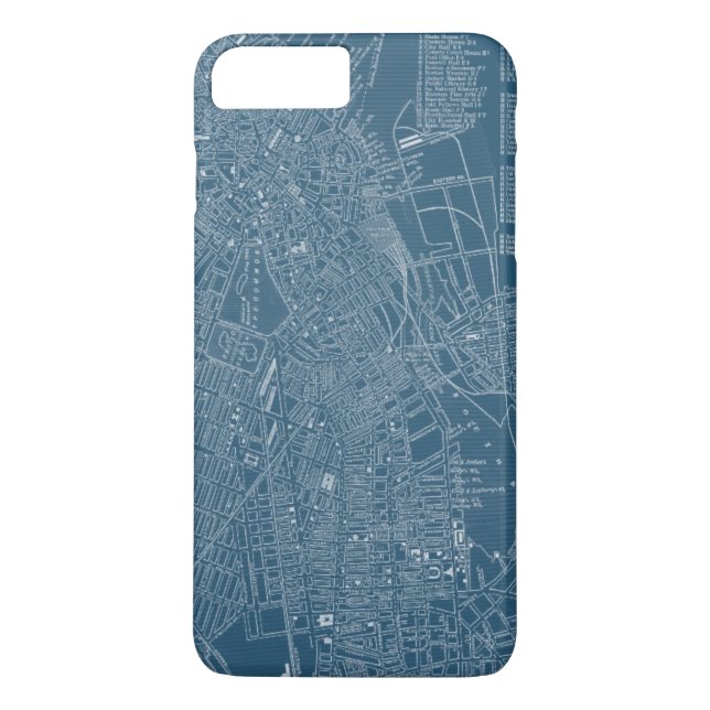 Capa Para iPhone, Case-Mate Mapa gráfico de Boston (Verso)
